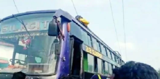 ਬਿਜਲੀ ਦੀਆਂ ਤਾਰਾਂ ਨਾਲ ਟਕਰਾਈ ਬੱਸ, 8 ਬਾਰਾਤੀਆਂ ਦੀ ਮੌਤ, 32 ਜਖਮੀ