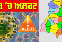 ਪੰਜਾਬ ਦੇ 11 ਜਿਲ੍ਹੇਆਂ ‘ਚ ਪਹੁੰਚਿਆ ਕੋਰੋਨਾ – 65 ਪਾਜ਼ੀਟਿਵ ਮਾਮਲੇ, 2 ਦੀ ਹਾਲਤ ਨਾਜ਼ੁਕ – ਪੜ੍ਹੋ ਜ਼ਿਲ੍ਹਾ ਵਾਰ ਰਿਪੋਰਟ
