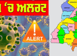 ਪੰਜਾਬ ਦੇ 11 ਜਿਲ੍ਹੇਆਂ ‘ਚ ਪਹੁੰਚਿਆ ਕੋਰੋਨਾ – 65 ਪਾਜ਼ੀਟਿਵ ਮਾਮਲੇ, 2 ਦੀ ਹਾਲਤ ਨਾਜ਼ੁਕ – ਪੜ੍ਹੋ ਜ਼ਿਲ੍ਹਾ ਵਾਰ ਰਿਪੋਰਟ
