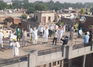 ਪੰਜਾਬ ਦੀਆਂ ਜਥੇਬੰਦੀਆਂ ਨੇ ਘਰਾਂ ਦੀਆਂ ਛੱਤਾਂ ‘ਤੇ ਚੜ ਕੇ ਕੇਂਦਰ ਤੇ ਸੂਬਾ ਸਰਕਾਰ ਖਿਲਾਫ਼ ਪ੍ਰਗਟਾਇਆ ਰੋਸ