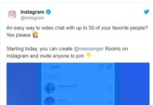 Instagram ‘ਤੇ 50 ਲੋਕ ਇੱਕਠੇ ਕਰ ਸਕਣਗੇ Video ਕਾਲ, ਸੋਸ਼ਲ ਨੈਟਵਰਕਿੰਗ ਸਾਈਟ ਨੂੰ ‘ਮੈਸੇਂਜਰ ਰੂਮ’ ਫੀਚਰ ਦੀ ਸਪੋਰਟ