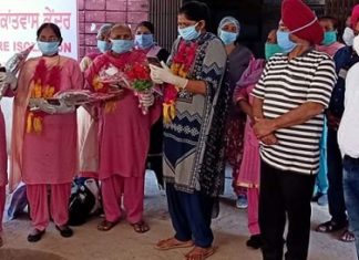 ਜ਼ਿਲ੍ਹਾ ਮੋਗਾ ਦੇ ਸਾਰੇ 46 ਕਰੋਨਾ ਪਾਜੀਟਿਵ ਮਰੀਜ਼ ਵਾਪਸ ਘਰ ਪਰਤੇ