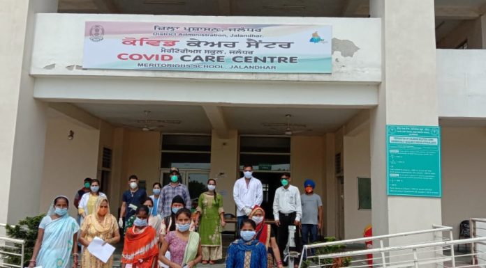 ਜਲੰਧਰ ‘ਚ ਅੱਜ 54 ਹੋਰ ਮਰੀਜ਼ ਠੀਕ ਹੋਏ, ਕੋਵਿਡ ਕੇਅਰ ਸੈਂਟਰ, ਹਸਪਤਾਲ ਅਤੇ ਹੋਮ ਆਈਸੋਲੇਸ਼ਨ ਤੋਂ ਮਿਲੀ ਛੁੱਟੀ
