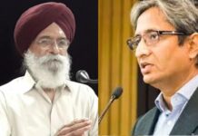 ਸੁਰਜੀਤ ਪਾਤਰ ਨੇ NDTV ਦੇ ਪੱਤਰਕਾਰ ਰਵੀਸ਼ ਕੁਮਾਰ ਦੇ ਨਾਂਅ ਲਿਖੀ ਨਜ਼ਮ