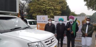 ਹੈਲਥ ਮਿਨੀਸਟਰ ਬਲਬੀਰ ਸਿੱਧੂ ਨੇ ਮਿਸ਼ਨ ਫਤਿਹ ਤਹਿਤ ਕੋਰੋਨਾ ਵਾਇਰਸ ਸਬੰਧੀ 4 ਐੱਲ.ਈ.ਡੀ. ਜਾਗਰੂਕਤਾ ਵੈਨਾਂ ਨੂੰ ਦਿੱਤੀ ਹਰੀ ਝੰਡੀ