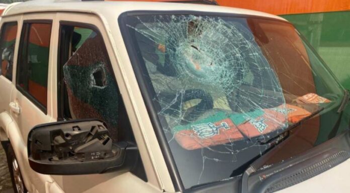 ਬੀਜੇਪੀ ਪ੍ਰਧਾਨ ਜੇਪੀ ਨੱਡਾ ਦੇ ਕਾਫਲੇ ‘ਤੇ ਹਮਲਾ