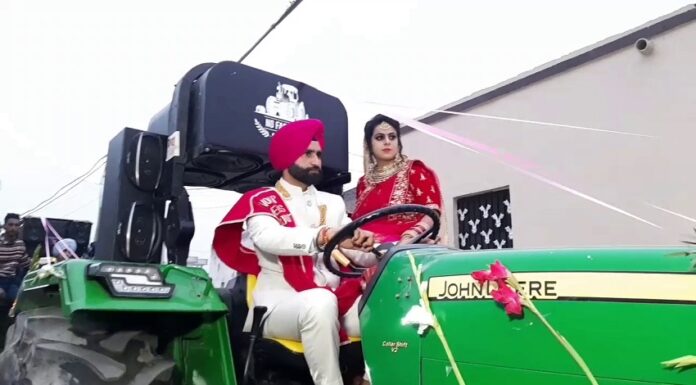 ਲਾੜੇ ਨਾਲ ਪੂਰੀ ਬਰਾਤ ਆਈ ਟ੍ਰੈਕਟਰ ‘ਤੇ, ਡੋਲੀ ਵੀ ਗਈ ਟ੍ਰੈਕਟਰ ‘ਤੇ