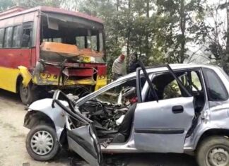 ਹੁਸ਼ਿਆਰਪੁਰ ‘ਚ ਬੱਸ ਤੇ ਕਾਰ ਦੀ ਟੱਕਰ, ਬੱਚੇ ਸਮੇਤ ਇਕੋ ਪਰਿਵਾਰ ਦੇ ਚਾਰ ਦੀ ਮੌਤ