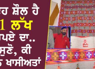 Video : 1 ਲੱਖ ਰੁਪਏ ਦੀ ਸ਼ੌਲ ਵੇਖੋ, ਜਾਣੋ ਕੀ ਹੈ ਖਾਸੀਅਤ