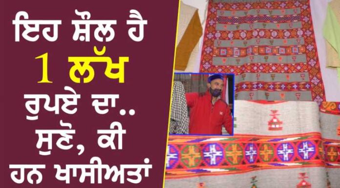 Video : 1 ਲੱਖ ਰੁਪਏ ਦੀ ਸ਼ੌਲ ਵੇਖੋ, ਜਾਣੋ ਕੀ ਹੈ ਖਾਸੀਅਤ