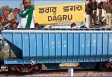 ਮੋਗਾ ਦੇ ਡਗਰੂ ਰੇਲਵੇ ਸਟੇਸ਼ਨ ‘ਤੇ ਕਿਸਾਨਾਂ ਨੇ ਰੋਕੀ ਅਡਾਨੀ ਦੀ ਕਣਕ ਨਾਲ ਭਰੀ ਟ੍ਰੇਨ
