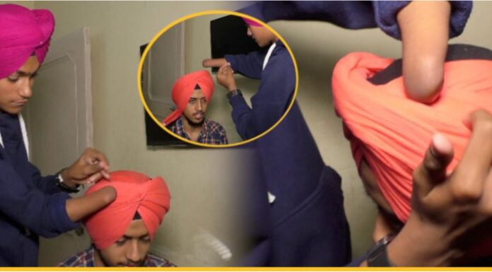 Video : ਇੱਕ ਹੱਥ ਨਾਲ ਪੱਗ ਬਣਦਾ ਇਹ ਨੌਜਵਾਨ ਤੁਹਾਨੂੰ ਹੈਰਾਨ ਕਰ ਦੇਵੇਗਾ