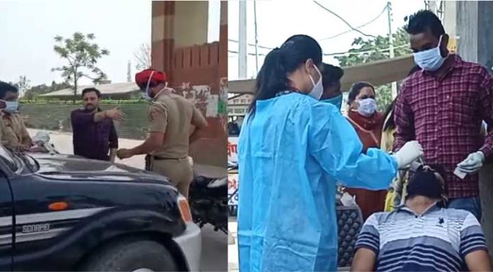 ਜਲੰਧਰ ‘ਚ ਪੁਲਿਸ ਨੇ ਸਖਤੀ ਵਧਾਈ, ਥਾਂ-ਥਾਂ ਹੋ ਰਹੇ ਬਿਨਾ ਮਾਸਕ ਦੇ ਚਲਾਨ; ਲੋਕਾਂ ਨੂੰ ਰੋਕ-ਰੋਕ ਹੋ ਰਹੇ ਕੋਰੋਨਾ ਟੈਸਟ