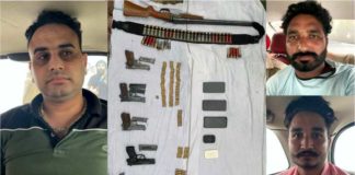 ਅੰਮ੍ਰਿਤਸਰ ‘ਚ ਲੋੜੀਂਦੇ 2 ਗੈਂਗਸਟਰ ਅਤੇ ਉਨ੍ਹਾਂ ਦਾ ਸਾਥੀ ਗ੍ਰਿਫ਼ਤਾਰ, ਕਾਰ, ਰਾਈਫਲ, 5 ਪਿਸਤੌਲ ਅਤੇ ਗੋਲੀ-ਸਿੱਕਾ ਬਰਾਮਦ