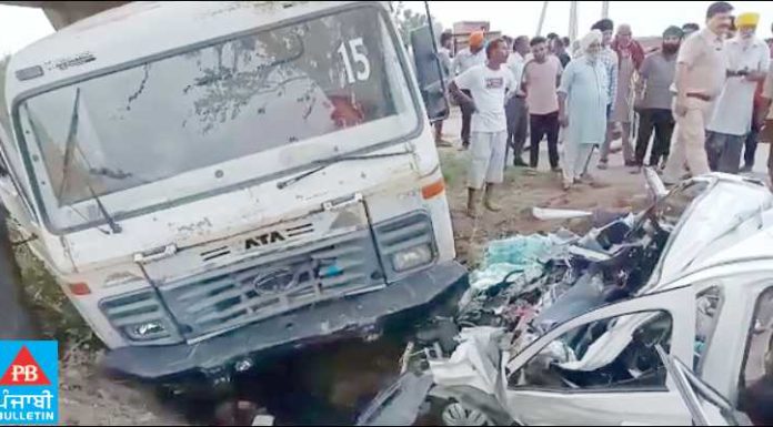 ਡੇਰਾ ਬਾਬਾ ਨਾਨਕ ਰੋਡ ‘ਤੇ ਤੇਜ਼ ਰਫ਼ਤਾਰ ਟਿੱਪਰ ਅਤੇ ਕਾਰ ਦੀ ਆਹਮੋ-ਸਾਹਮਣੇ ਟੱਕਰ, ਕਾਰ ਸਵਾਰ 4 ਦੀ ਮੌਤ, 3 ਸਾਲਾ ਬੱਚੀ ਗ਼ੰਭੀਰ ਜ਼ਖਮੀ