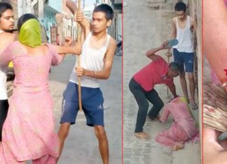 ਔਰਤ ਨੂੰ ਪੁੱਤਾਂ ਅਤੇ ਪਤੀ ਨੇ ਚੱਪਲਾਂ ਅਤੇ ਲਾਠੀਆਂ ਨਾਲ ਬੇਰਹਿਮੀ ਨਾਲ ਕੁੱਟਿਆ