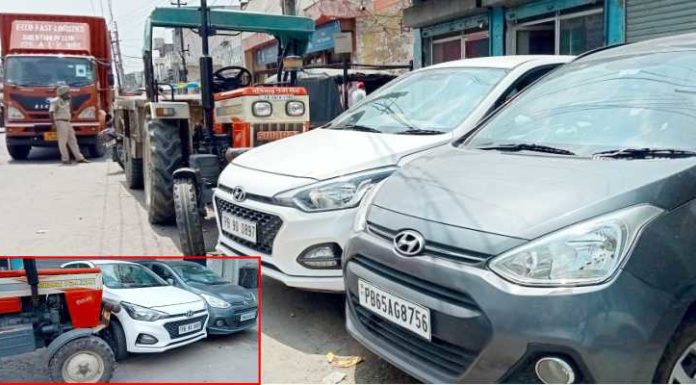 ਕਿਸ਼ਨਪੁਰਾ ਰੋਡ ‘ਤੇ ਟਰੱਕ ਨੇ ਖੜ੍ਹੀ ਟਰਾਲੀ ਨੂੰ ਮਾਰੀ ਟੱਕਰ, 3 ਕਾਰਾਂ ਦਾ ਨੁਕਸਾਨ