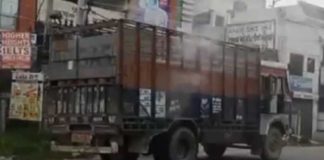 ਹੁਸ਼ਿਆਰਪੁਰ ਰੋਡ ‘ਤੇ 300 ਗੈਸ ਸਿਲੰਡਰਾਂ ਨਾਲ ਭਰੇ ਟਰੱਕ ਨੂੰ ਲੱਗੀ ਅੱਗ, ਵੱਡਾ ਹਾਦਸਾ ਟਲਿਆ