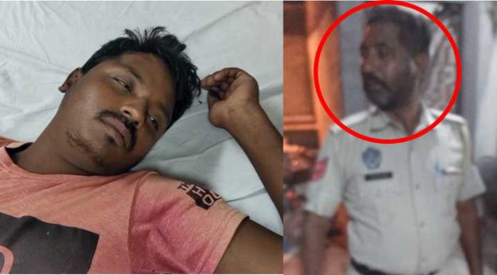 ਪੁਲਿਸ ਕਰਮਚਾਰੀ ਨੇ ਸ਼ਰਾਬ ਦੇ ਨਸ਼ੇ ‘ਚ ਪ੍ਰਵਾਸੀ ਮਜ਼ਦੂਰ ਨੂੰ ਕੁੱਟ-ਕੁੱਟ ਕੀਤਾ ਬੇਹੋਸ਼