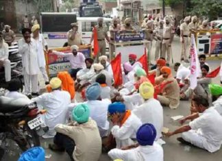 ਕਿਸਾਨਾਂ ਤੇ ਹਰਿਆਣਾ ਸਰਕਾਰ ‘ਚ ਸਿਰੇ ਨਹੀਂ ਲੱਗੀ ਗੱਲਬਾਤ, ਕਿਸਾਨਾਂ ਨੇ ਗੱਡੇ ਪੱਕੇ ਟੈਂਟ