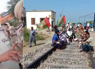 ਮੋਗਾ : ਕਿਸਾਨਾਂ ਨੂੰ ਥਾਣੇਦਾਰ ਨੇ ਦਿੱਤੀ ਧਮਕੀ, ਕਹਿੰਦਾ- ਧਰਨਾ ਲਾਇਆ ਤਾਂ ਪਰਚਾ ਕਰ ਦਿਆਂਗਾ, Video Viral