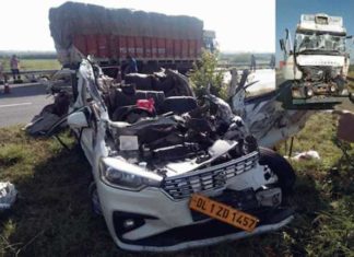 ਹਰਿਆਣਾ : ਕਾਰ ਨੂੰ ਟਰੱਕ ਨੇ ਬੁਰੀ ਤਰ੍ਹਾਂ ਦਰੜਿਆ, 8 ਮੌਤਾਂ, ਲਾਸ਼ਾਂ ਦੇਖ ਕੰਬ ਗਏ ਲੋਕ