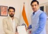 ਹੰਸਰਾਜ ਬੈਡਮਿੰਟਨ ਸਟੇਡੀਅਮ ‘ਚ ਸਾਈ ਕੇਂਦਰ ਖੋਲ੍ਹਣ ਲਈ ਰਿਤਿਨ ਖੰਨਾ ਨੇ ਕੇਂਦਰੀ ਖੇਡ ਮੰਤਰੀ ਅਨੁਰਾਗ ਠਾਕੁਰ ਨੂੰ ਸੌਂਪਿਆ ਪੱਤਰ