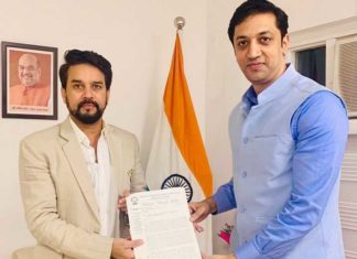 ਹੰਸਰਾਜ ਬੈਡਮਿੰਟਨ ਸਟੇਡੀਅਮ ‘ਚ ਸਾਈ ਕੇਂਦਰ ਖੋਲ੍ਹਣ ਲਈ ਰਿਤਿਨ ਖੰਨਾ ਨੇ ਕੇਂਦਰੀ ਖੇਡ ਮੰਤਰੀ ਅਨੁਰਾਗ ਠਾਕੁਰ ਨੂੰ ਸੌਂਪਿਆ ਪੱਤਰ