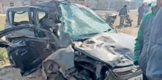 ਜਲੰਧਰ-ਪਠਾਨਕੋਟ ਹਾਈਵੇਅ ‘ਤੇ 2 ਕਾਰਾਂ ਦੀ ਟੱਕਰ, ਲਪੇਟ ‘ਚ ਆਏ ਬਾਈਕ ਸਵਾਰ ‘ਆਪ’ ਆਗੂ ਦੀ ਮੌਤ