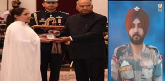 ਪਾਕਿਸਤਾਨ ਖਿਲਾਫ ਸਰਜੀਕਲ ਸਟ੍ਰਾਈਕ ਕਰਨ ਵਾਲੇ ਸ਼ਹੀਦ ਸੰਦੀਪ ਸਿੰਘ ਦੇ ਪਰਿਵਾਰ ਨੂੰ ਰਾਸ਼ਟਰਪਤੀ ਨੇ ਦਿੱਤਾ ਸ਼ੌਰਿਆ ਚੱਕਰ