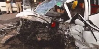 2 ਕਾਰਾਂ ਦੀ ਟੱਕਰ ‘ਚ ਵਿਆਹ ਤੋਂ ਪਰਤ ਰਹੇ 4 ਬਰਾਤੀਆਂ ਸਮੇਤ 6 ਲੋਕਾਂ ਦੀ ਮੌਤ