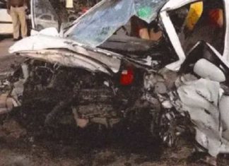 2 ਕਾਰਾਂ ਦੀ ਟੱਕਰ ‘ਚ ਵਿਆਹ ਤੋਂ ਪਰਤ ਰਹੇ 4 ਬਰਾਤੀਆਂ ਸਮੇਤ 6 ਲੋਕਾਂ ਦੀ ਮੌਤ