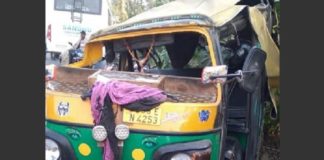 ਜਲੰਧਰ : ਬੱਸ ਦਾ ਸਟੇਅਰਿੰਗ ਫੇਲ ਹੋਣ ਕਾਰਨ ਵਾਪਰਿਆ ਭਿਆਨਕ ਹਾਦਸਾ, ਆਟੋ ‘ਚ ਫਸ ਗਈ ਡਰਾਈਵਰ ਦੀ ਲਾਸ਼