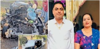 ਭੋਗਪੁਰ ਨੇੜੇ ਵਾਪਰਿਆ ਭਿਆਨਕ ਹਾਦਸਾ, ਡਿਵਾਈਡਰ ਕਰਾਸ ਕਰ 110 ਦੀ ਸਪੀਡ ਨਾਲ ਪੋਲੋ ਕਾਰ ਸਵਿਫਟ ਨਾਲ ਟਕਰਾਈ, ASI ਤੇ ਪਤਨੀ ਦੀ ਮੌਤ