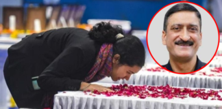 ਹੈਲੀਕਾਪਟਰ ਕ੍ਰੈਸ਼ ਮਾਮਲੇ ‘ਚ ਸ਼ਹੀਦ ਹੋਏ ਬ੍ਰਿਗੇਡੀਅਰ ਲਿੱਡਰ ਨੂੰ ਪਤਨੀ ਤੇ ਬੇਟੀ ਨੇ ਦਿੱਤੀ ਅੰਤਿਮ ਵਿਦਾਇਗੀ