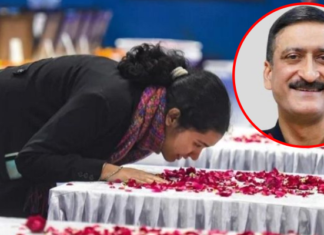 ਹੈਲੀਕਾਪਟਰ ਕ੍ਰੈਸ਼ ਮਾਮਲੇ ‘ਚ ਸ਼ਹੀਦ ਹੋਏ ਬ੍ਰਿਗੇਡੀਅਰ ਲਿੱਡਰ ਨੂੰ ਪਤਨੀ ਤੇ ਬੇਟੀ ਨੇ ਦਿੱਤੀ ਅੰਤਿਮ ਵਿਦਾਇਗੀ