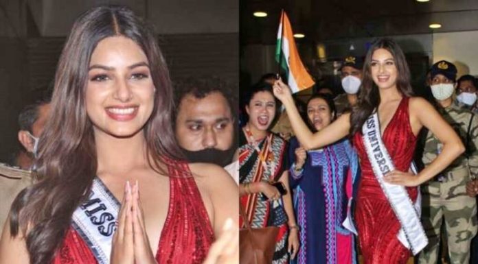 ਮਿਸ ਯੂਨੀਵਰਸ 2021 ਦਾ ਖਿਤਾਬ ਜਿੱਤ ਕੇ ਮੁੰਬਈ ਪਹੁੰਚੀ ਹਰਨਾਜ਼ ਕੌਰ ਸੰਧੂ, ਹੋਇਆ ਗ੍ਰੈਂਡ ਵੈਲਕਮ, ਵੇਖੋ ਵੀਡੀਓ