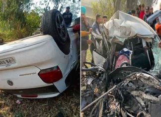 ਜਲੰਧਰ-ਜੰਮੂ ਨੈਸ਼ਨਲ ਹਾਈਵੇਅ ‘ਤੇ 2 ਕਾਰਾਂ ਦੀ ਭਿਆਨਕ ਟੱਕਰ, ਪੁਲਿਸ ਮੁਲਾਜ਼ਮ ਤੇ ਪਤਨੀ ਦੀ ਮੌਤ