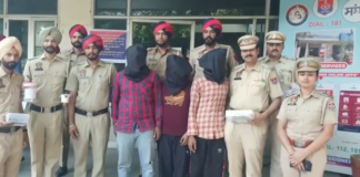 ਨਾਜਾਇਜ਼ ਹਥਿਆਰਾਂ ਸਣੇ ਤਿੰਨ ਕਾਬੂ, 1 ਪਿਸਟਲ, 2 ਦੇਸੀ ਕੱਟੇ ਤੇ ਕਾਰਤੂਸ ਬਰਾਮਦ