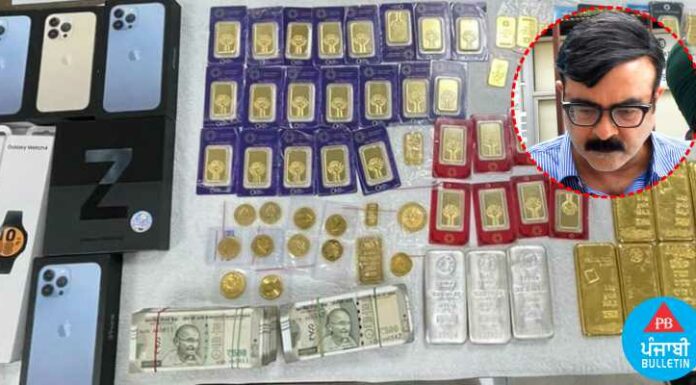 ਸਸਪੈਂਡ IAS ਅਫਸਰ ਸੰਜੇ ਪੋਪਲੀ ਦੇ ਘਰੋਂ 12 ਕਿਲੋ ਸੋਨਾ, 3 ਕਿਲੋ ਚਾਂਦੀ, ਚਾਰ ਆਈਫੋਨ ਬਰਾਮਦ ਕਰਨ ਦਾ ਵਿਜੀਲੈਂਸ ਨੇ ਕੀਤਾ ਦਾਅਵਾ