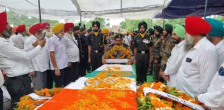 ਆਪਣੇ ਜਨਮਦਿਨ ਵਾਲੇ ਦਿਨ ਚੀਨ ਦੇ ਬਾਰਡਰ ‘ਤੇ ਸ਼ਹੀਦ ਹੋਏ ਕੁਲਦੀਪ ਸਿੰਘ ਦਾ ਹੋਇਆ ਅੰਤਿਮ ਸਸਕਾਰ