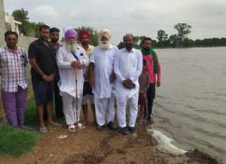 ਮੁਕਤਸਰ ਜ਼ਿਲ੍ਹੇ ਦੇ ਕਿਸਾਨਾਂ ਦੀ ਹਜ਼ਾਰਾਂ ਏਕੜ ਫ਼ਸਲ ਬਾਰਿਸ਼ ਕਾਰਨ ਪਾਣੀ ‘ਚ ਡੁੱਬੀ, ਖੇਤ ‘ਚ ਖੜ੍ਹਾ ਪਾਣੀ ਦਰਿਆ ਜਾਪਦੈ