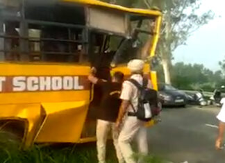 ਹੁਸ਼ਿਆਰਪੁਰ ਦੇ ਦਸੂਹਾ ਨੇੜੇ ਸਕੂਲੀ ਬੱਸ ਦਾ ਹੋਇਆ ਐਕਸੀਡੈਂਟ, 1 ਬੱਚੇ ਦੀ ਮੌਤ 13 ਜ਼ਖਮੀ