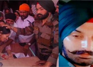 ਤਰਨਤਾਰਨ ਦਾ 26 ਸਾਲਾਂ ਚਮਕੌਰ ਸਿੰਘ ਜੰਮੂ ‘ਚ ਹੋਇਆ ਸ਼ਹੀਦ, ਡੇਢ ਸਾਲ ਪਹਿਲਾਂ ਹੋਇਆ ਸੀ ਵਿਆਹ, ਪਤੀ ਦੀ ਲਾਸ਼ ਦੇਖ ਚੂੜੇ ਵਾਲੀ ਭੁੱਬਾਂ ਮਾਰ ਰੋਈ