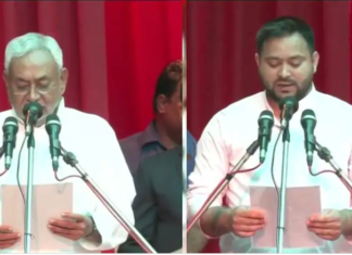 ਨਿਤੀਸ਼ ਕੁਮਾਰ ਨੇ ਅੱਠਵੀਂ ਵਾਰ ਮੁੱਖ ਮੰਤਰੀ ਵਜੋਂ ਚੁੱਕੀ ਸਹੁੰ, ਤੇਜਸਵੀ ਯਾਦਵ ਬਣੇ ਡਿਪਟੀ ਸੀਐਮ