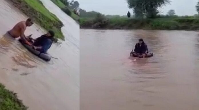 MP : ਹੜ੍ਹ ‘ਚ ਫਸੀ ਗਰਭਵਤੀ ਔਰਤ, ਡਿਲਿਵਰੀ ਲਈ ਟਾਇਰਾਂ ਦੀ ਮਦਦ ਨਾਲ ਪਾਰ ਕੀਤੀ ਨਦੀ
