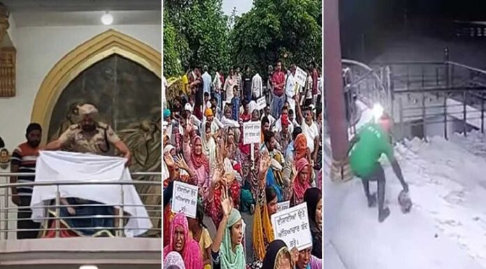 ਚਰਚ ਬੇਅਦਬੀ ਮਾਮਲਾ : 21 ਲੋਕ ਲਏ ਗਏ ਹਿਰਾਸਤ ‘ਚ, ਸਕੈੱਚ ਬਣਵਾਏ, ਵੜਿੰਗ ਕਾਂਗਰਸੀਆਂ ਸਣੇ ਪਹੁੰਚੇ ਤਰਨਤਾਰਨ