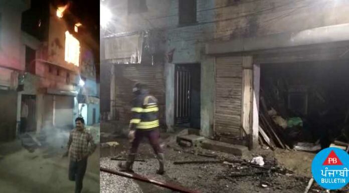 ਆਤਿਸ਼ਬਾਜ਼ੀ ਫਰਨੀਚਰ ਦੇ ਗੋਦਾਮ ਅੰਦਰ ਡਿੱਗਣ ਕਾਰਨ ਲੱਗੀ ਅੱਗ, ਗੋਦਾਮ ਦੀ ਡਿੱਗੀ ਛੱਤ