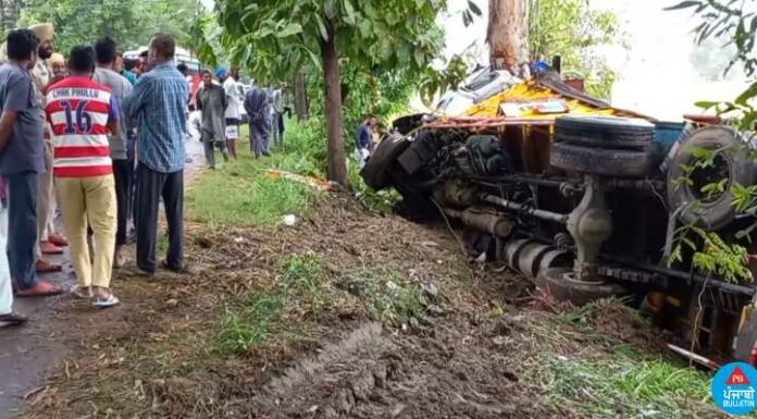 ਕੈਂਟਰ ਦੇ ਦਰੱਖਤ ਨਾਲ ਟਕਰਾਉਣ ਕਾਰਨ ਚਾਲਕ ਦੀ ਦਰਦਨਾਕ ਮੌਤ