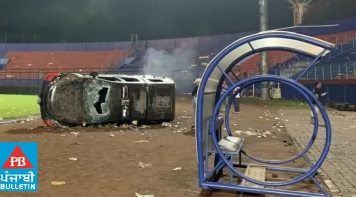 ਇੰਡੋਨੇਸ਼ੀਆ : ਫੁੱਟਬਾਲ ਮੈਚ ਹਾਰਨ ਵਾਲੀ ਟੀਮ ਦੇ ਸਮਰਥਕਾਂ ਨੇ ਕੀਤਾ ਹੰਗਾਮਾ, ਭਗਦੜ ਤੇ ਹਿੰਸਾ ਦੌਰਾਨ 127 ਲੋਕਾਂ ਦੀ ਮੌਤ, 180 ਤੋਂ ਵੱਧ ਗੰਭੀਰ ਜ਼ਖਮੀ